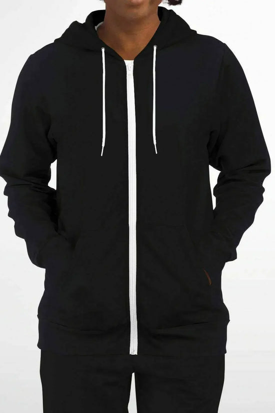Faith Athletic Zip-Up Black Hoodie - IVORYNN