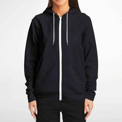 Faith Athletic Zip-Up Black Hoodie - IVORYNN