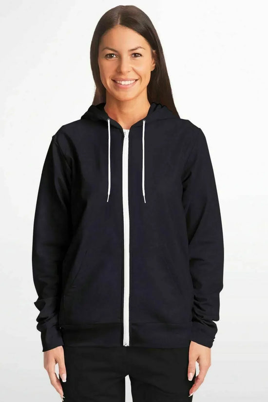 Faith Athletic Zip-Up Black Hoodie - IVORYNN