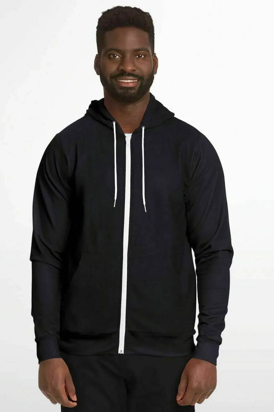 Faith Athletic Zip-Up Black Hoodie - IVORYNN