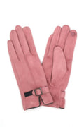 Faux Suede Band Smart Touch Gloves - IVORYNN