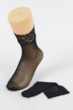 Floral Laced Mesh Socks - IVORYNN