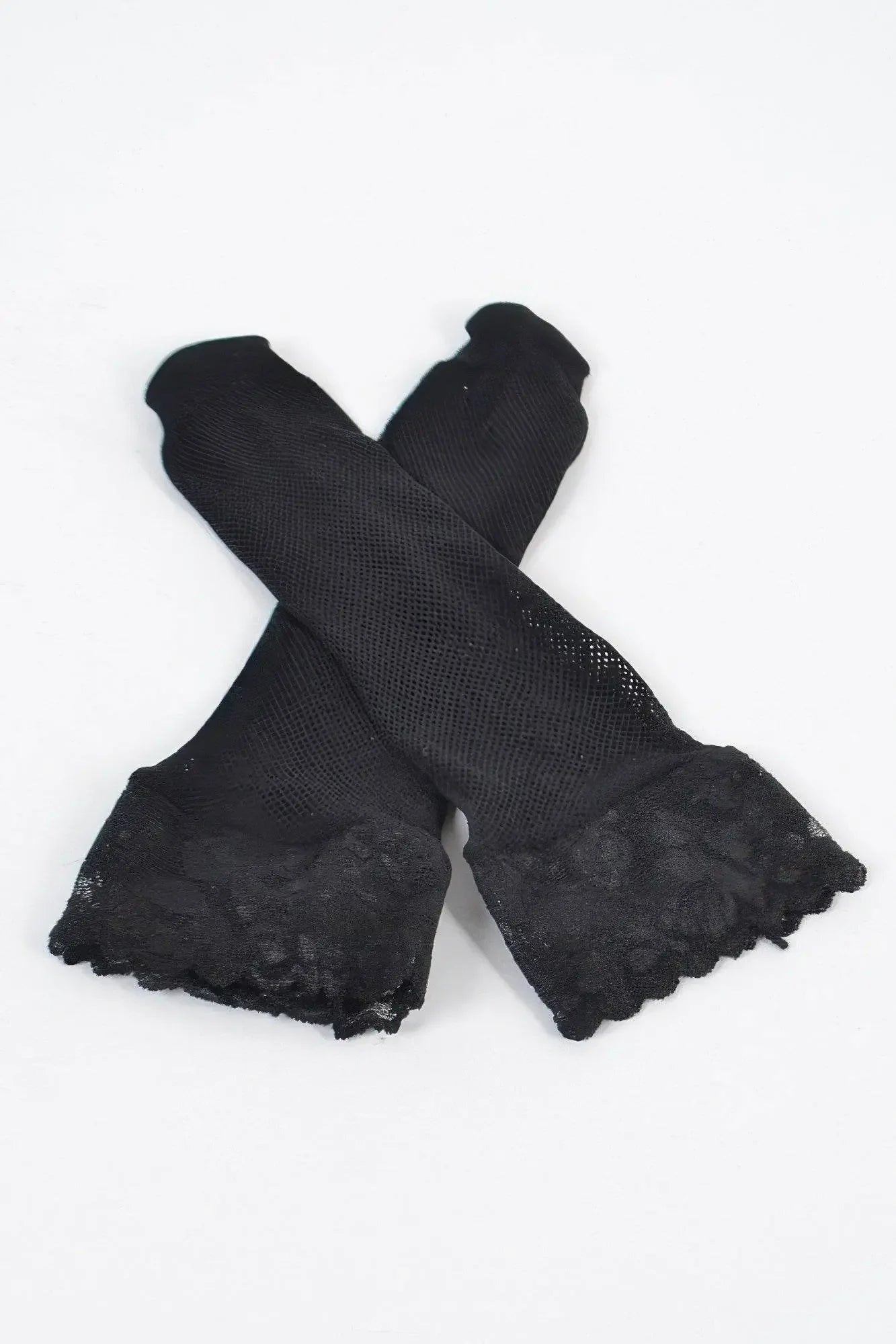 Floral Laced Mesh Socks - IVORYNN