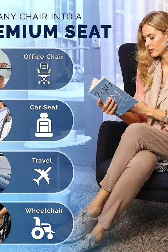 Floral Orthopedic Memory Foam Seat Black Cushion - IVORYNN