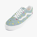 Floral Trendy Low-Top Canvas Pistachio Sneakers - IVORYNN