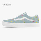 Floral Trendy Low-Top Canvas Pistachio Sneakers - IVORYNN