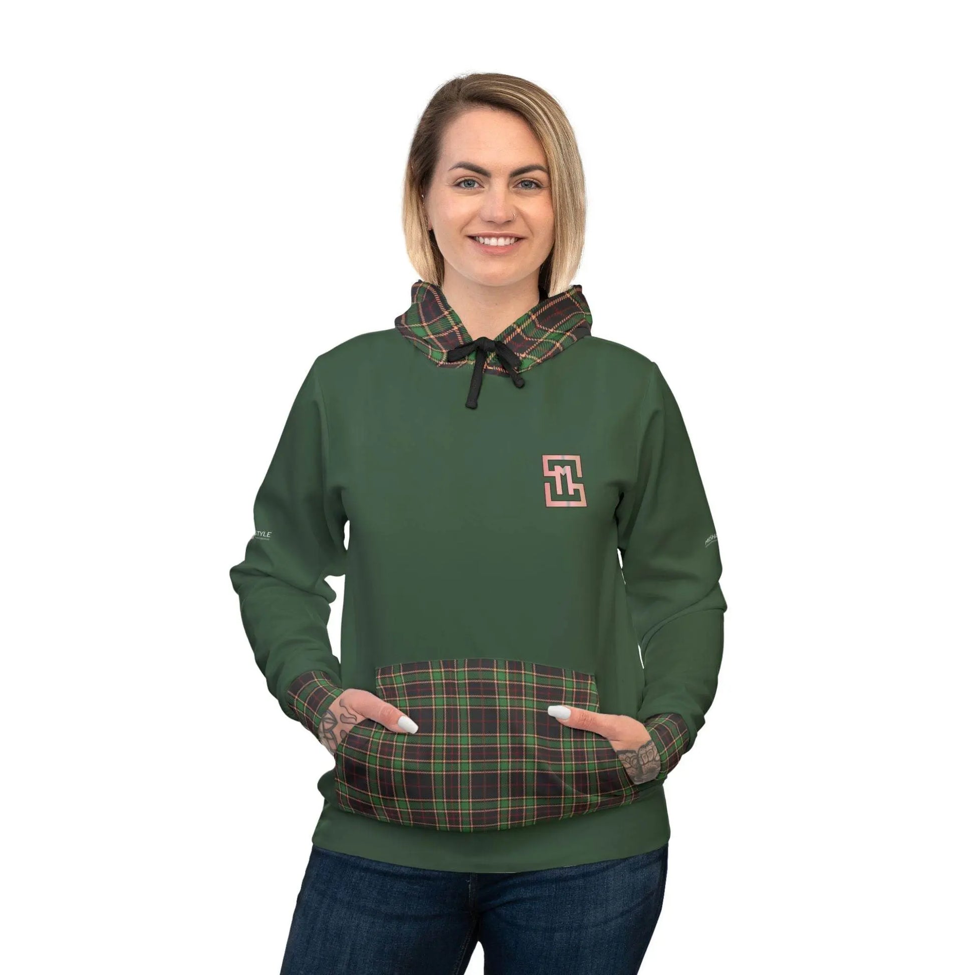 Forest Danty Athletic Feldgrau Hoodie - IVORYNN