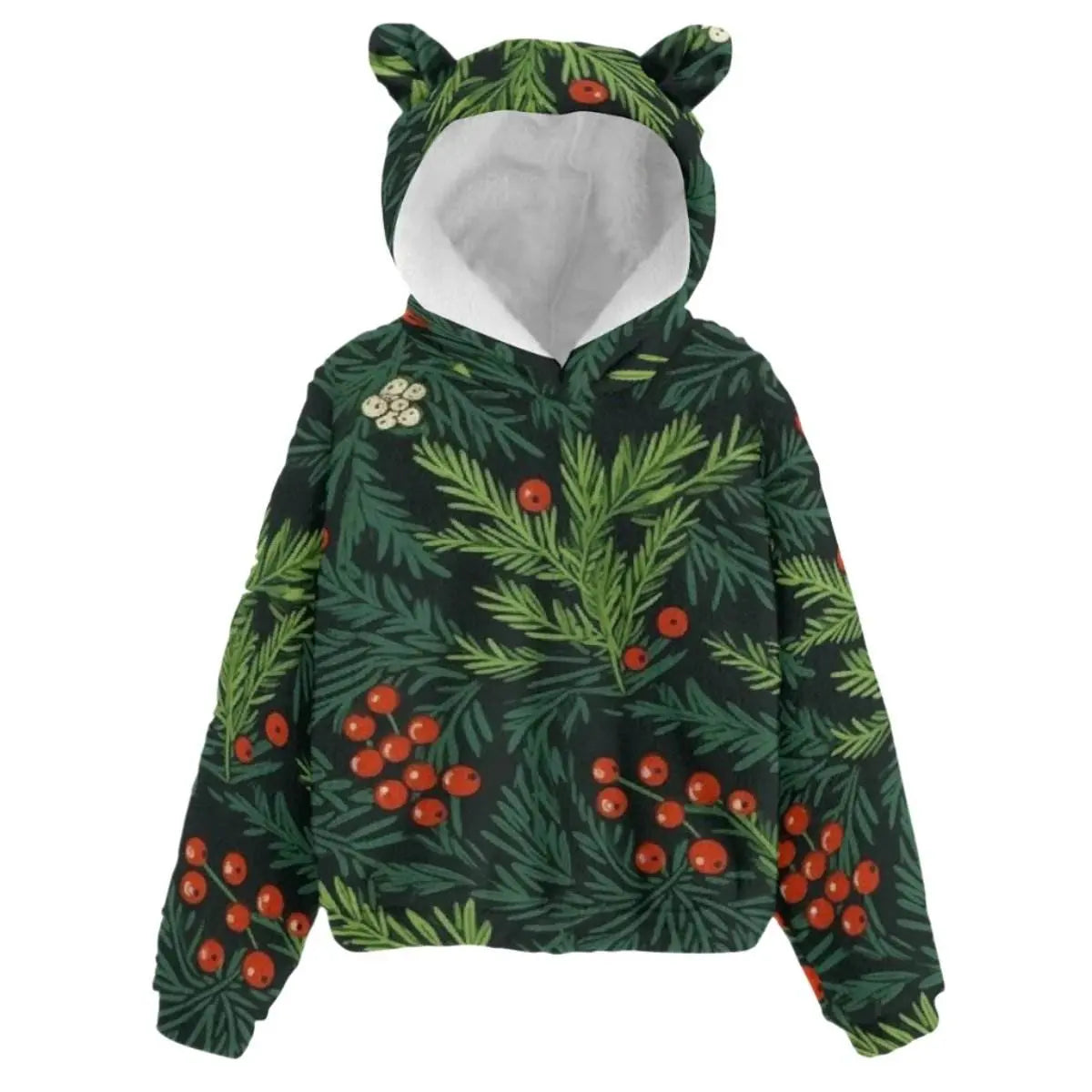 Forest Kid’s Borg Fleece Sweatshirt With Ear - IVORYNN