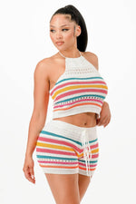 Fresh Ice Mood Crochet Short Set - IVORYNN