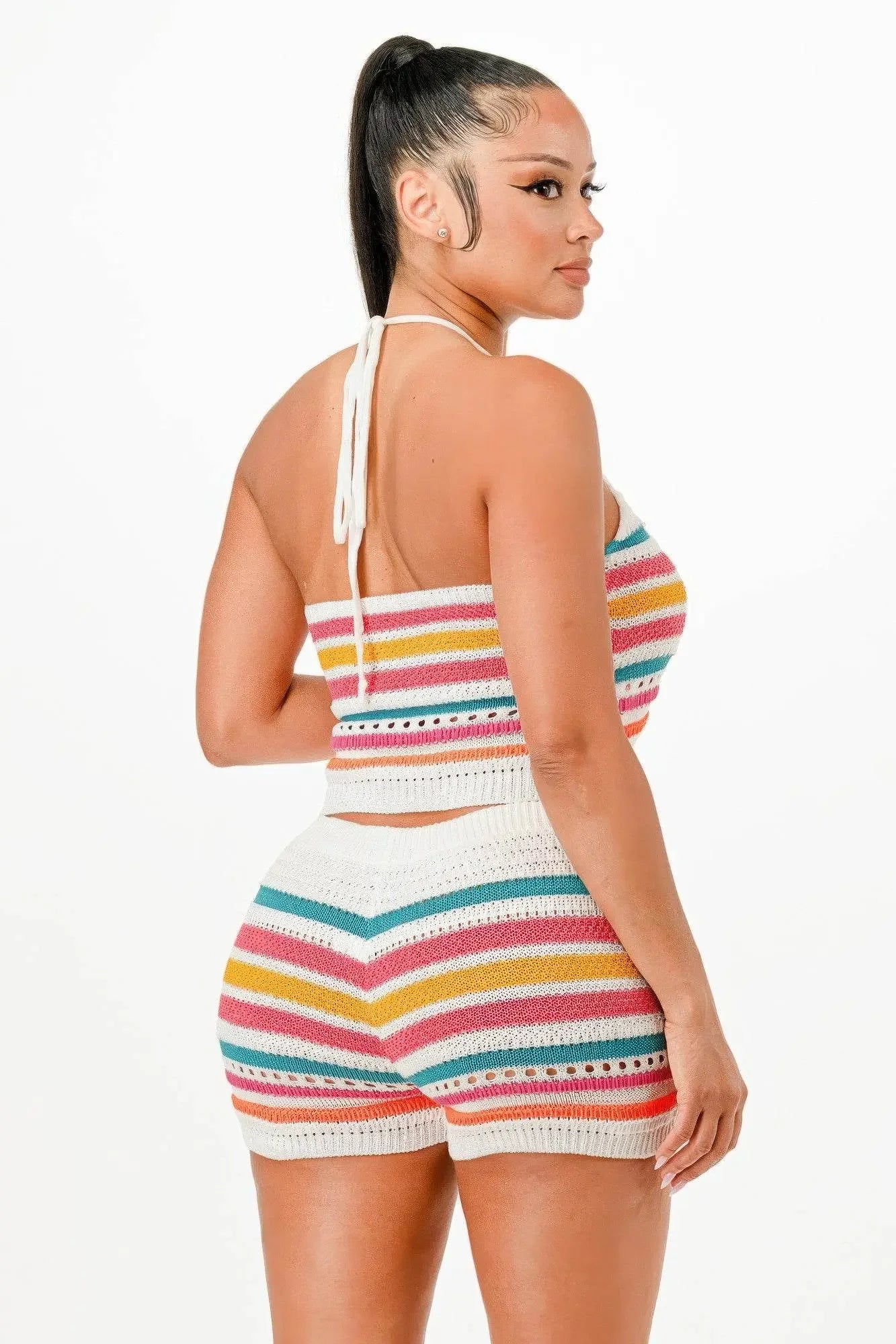 Fresh Ice Mood Crochet Short Set - IVORYNN