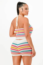 Fresh Ice Mood Crochet Short Set - IVORYNN