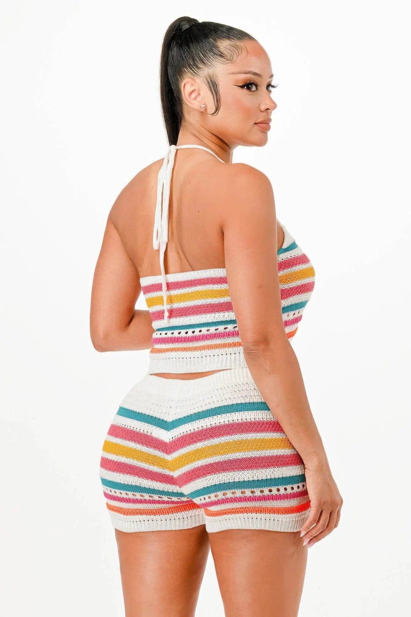 Fresh Ice Mood Crochet Short Set - IVORYNN