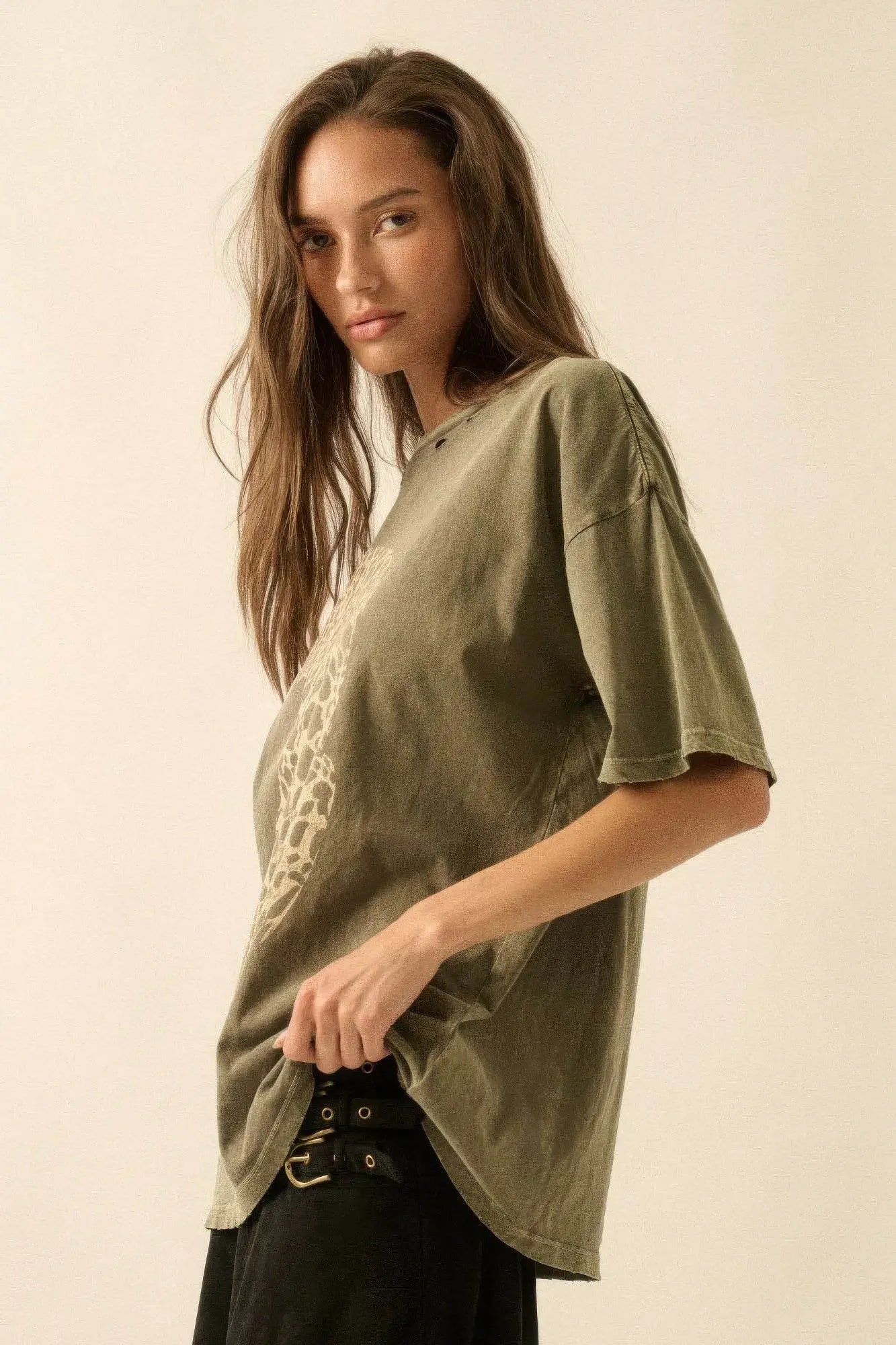 Funky Loos Slit Tie-up Maxi Dress - IVORYNN