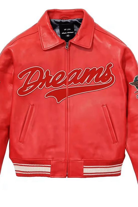 Genuine Leather Waterproof Embroidered Winter Jacket - IVORYNN