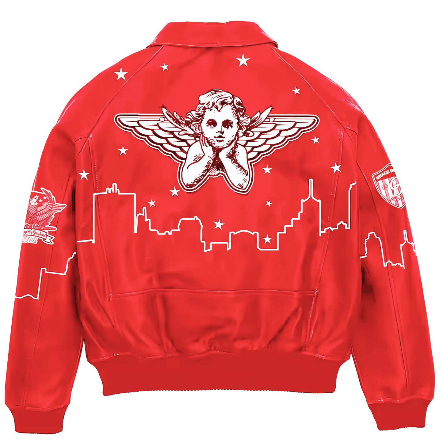 Genuine Leather Waterproof Embroidered Winter Jacket - IVORYNN