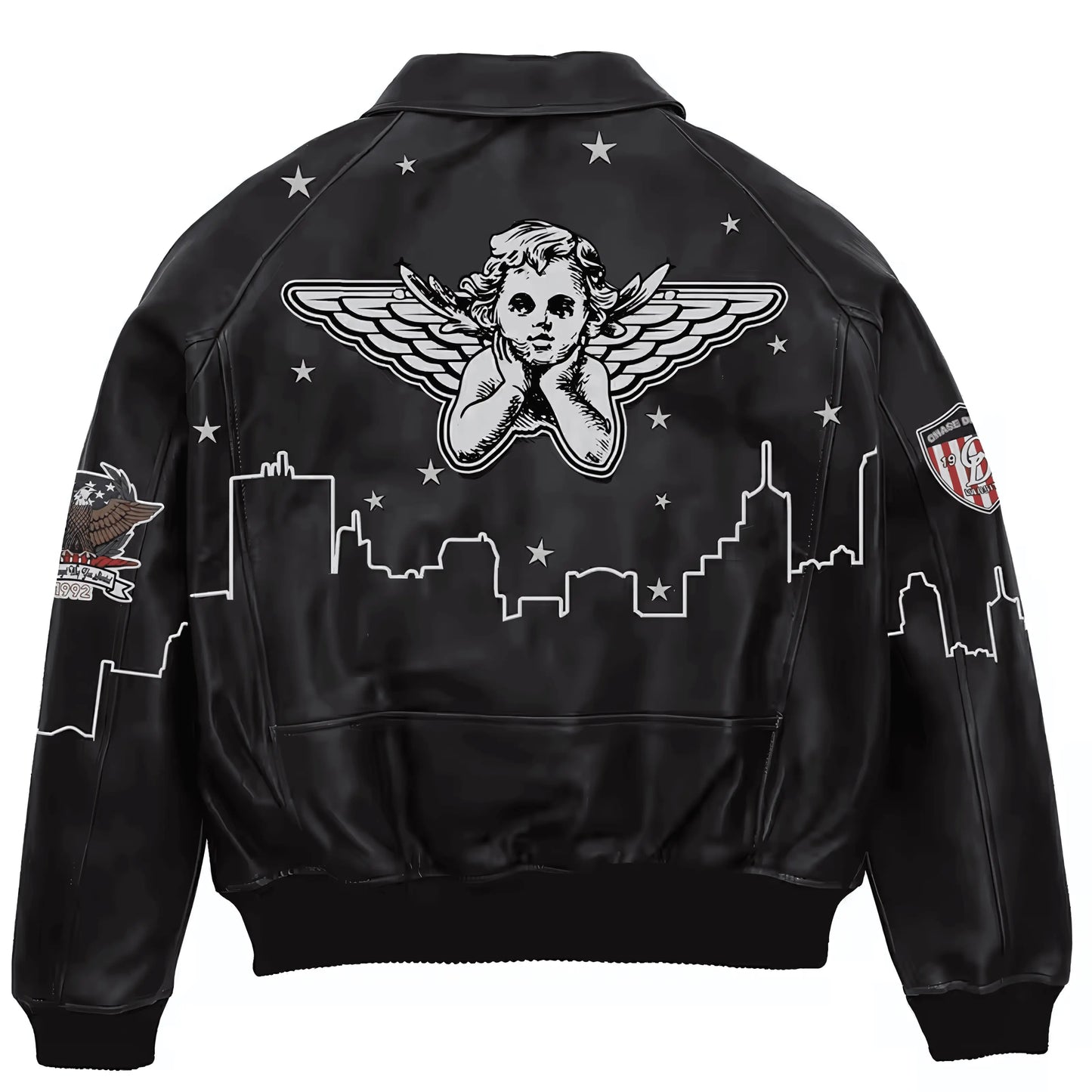 Genuine Leather Waterproof Embroidered Winter Jacket - IVORYNN