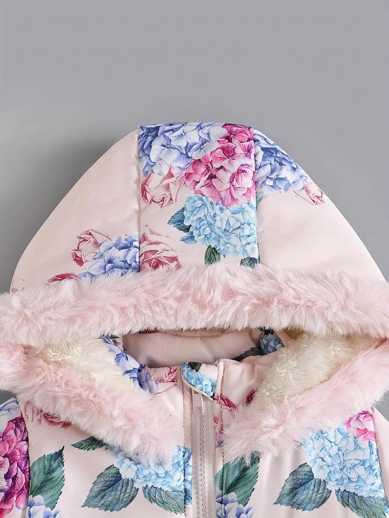 Girls Fleece-Lined Mid-Length Coat - IVORYNN