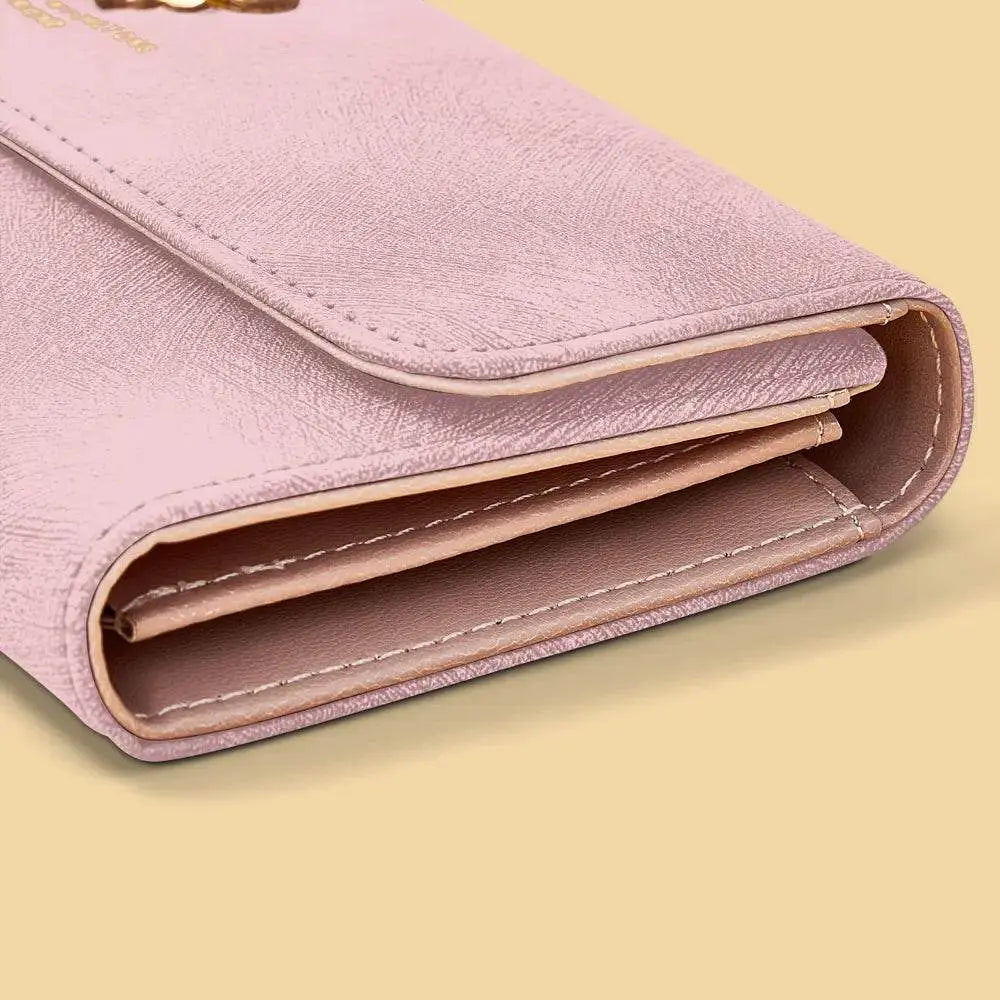 Girly Luxury Trifold Leather Wallet - IVORYNN