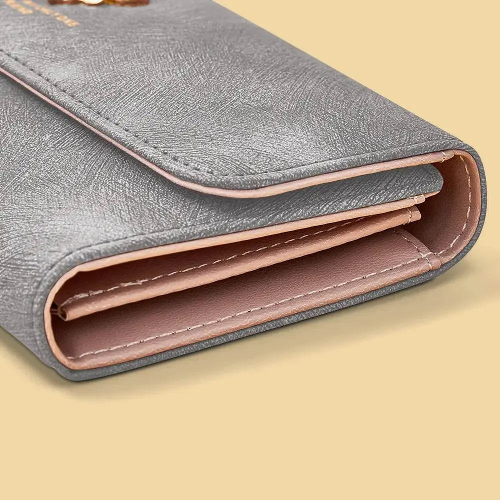 Girly Luxury Trifold Leather Wallet - IVORYNN