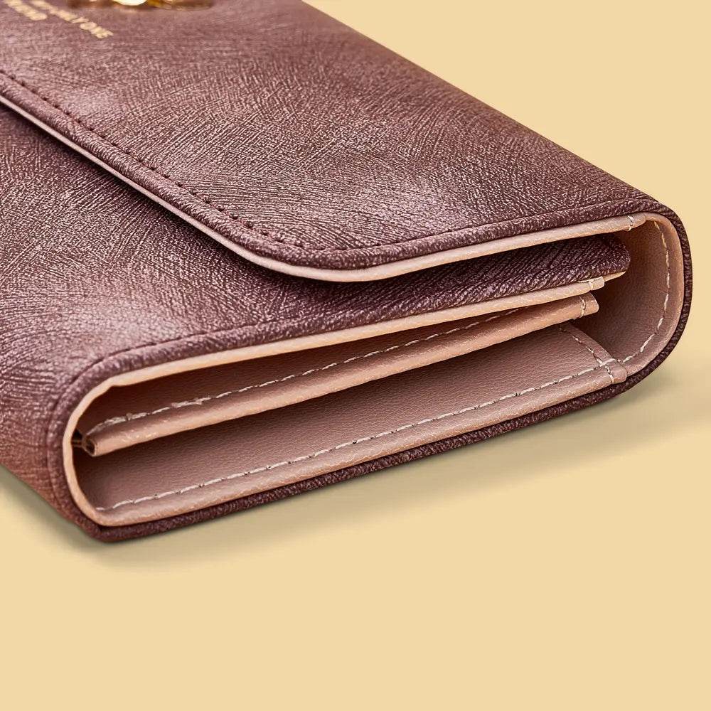Girly Luxury Trifold Leather Wallet - IVORYNN