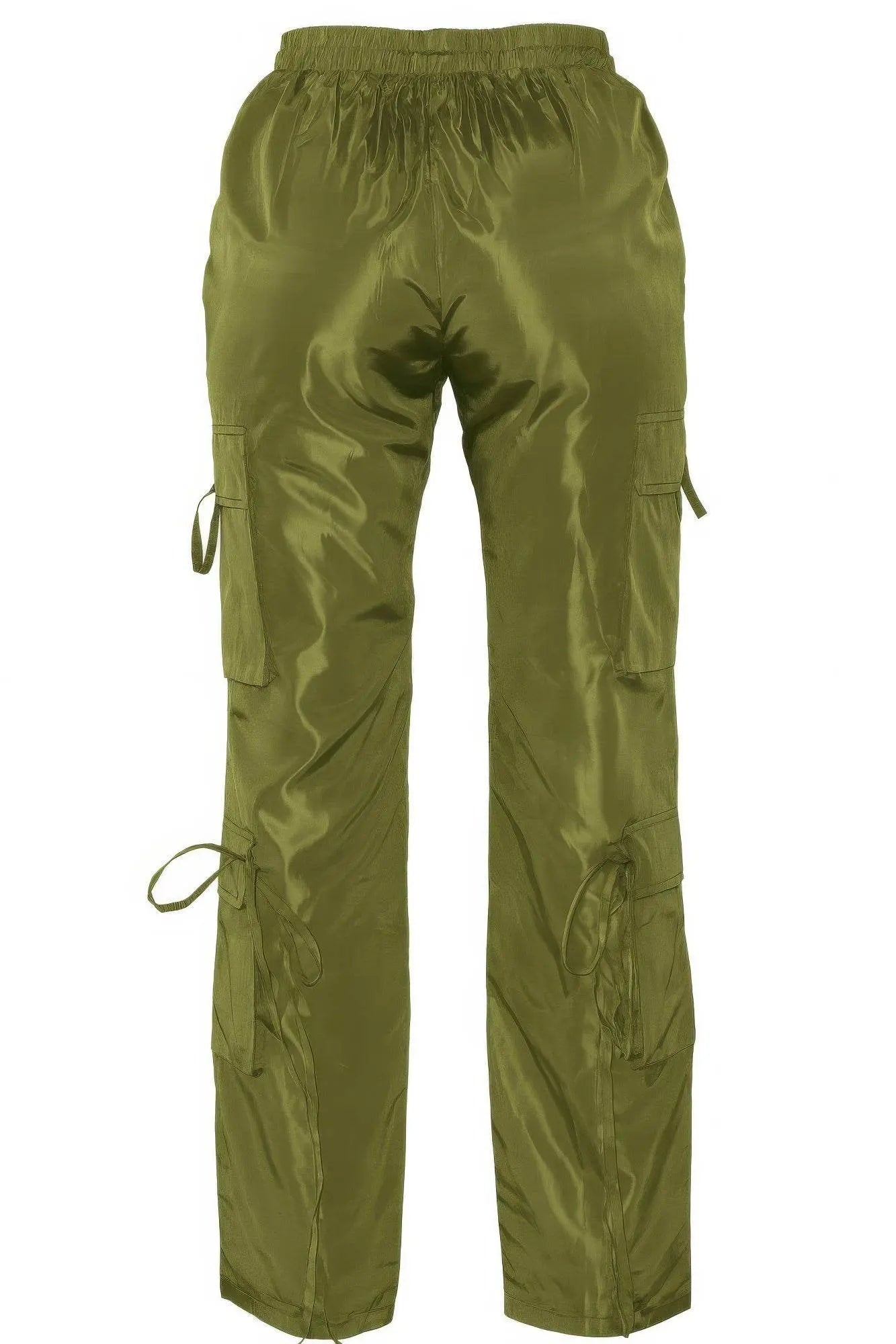 Glossy Luxury V Cut Cargo Pants - IVORYNN