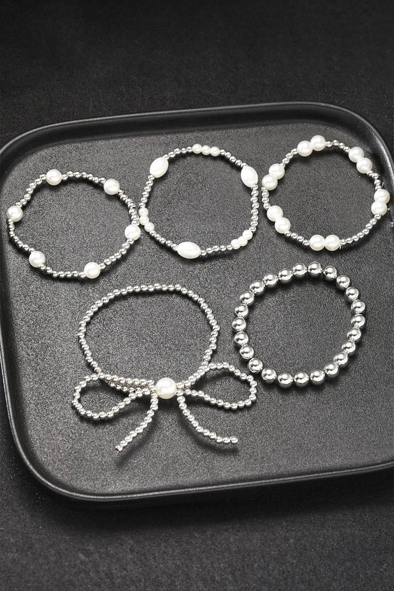 Gold Bow Multi Layered Bracelet Set - IVORYNN