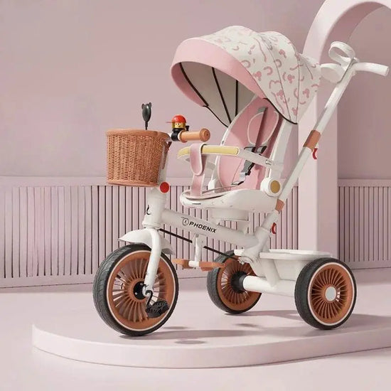 Hand-pushed three-wheeled Lightweight baby stroller - IVORYNN