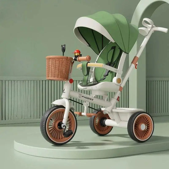 Hand-pushed three-wheeled Lightweight baby stroller - IVORYNN