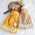 Handmade Kids Beanie with Name Winter Hat - IVORYNN