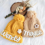 Handmade Kids Beanie with Name Winter Hat - IVORYNN