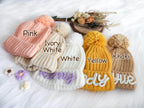 Handmade Kids Beanie with Name Winter Hat - IVORYNN