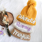 Handmade Kids Beanie with Name Winter Hat - IVORYNN