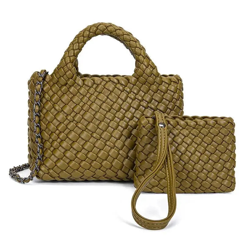Handmade Waterproof Woven Crossbody Bag - IVORYNN