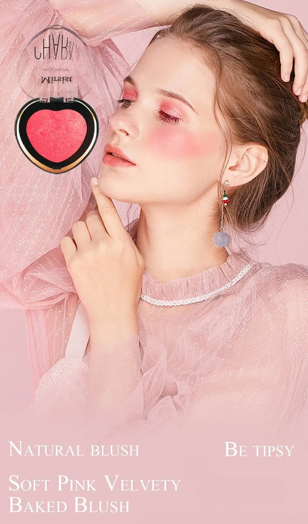 Heart Shaped luxury Soft Blush - IVORYNN