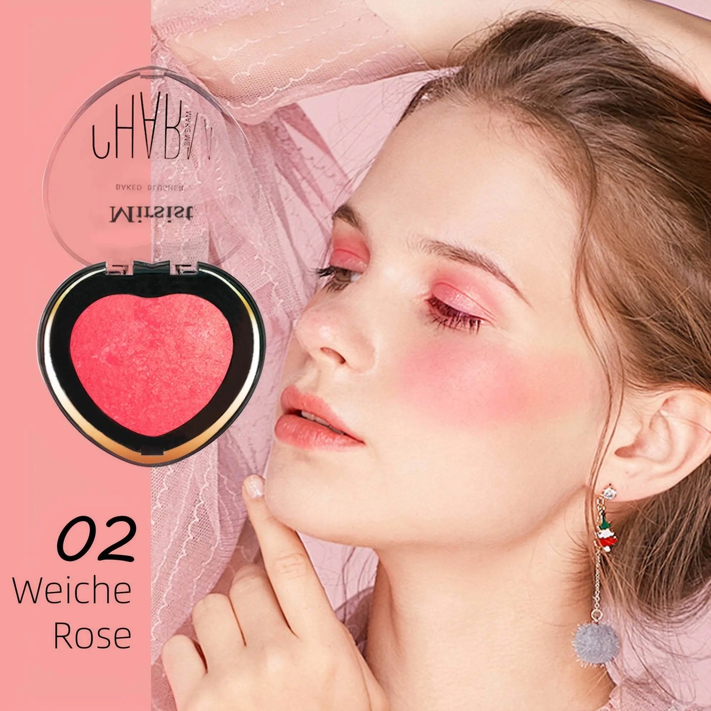 Heart Shaped luxury Soft Blush - IVORYNN
