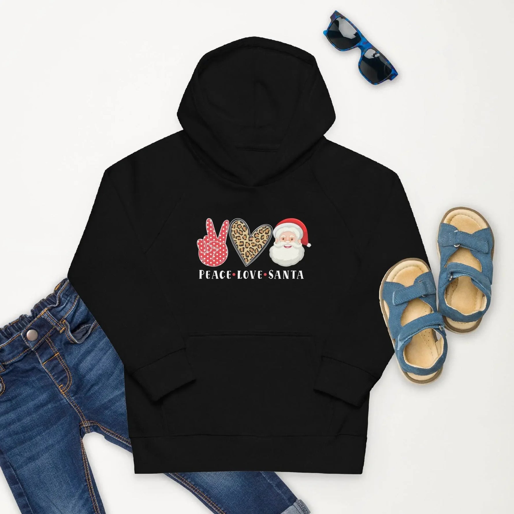 Hello Santa Kids Eco Hoodie - IVORYNN