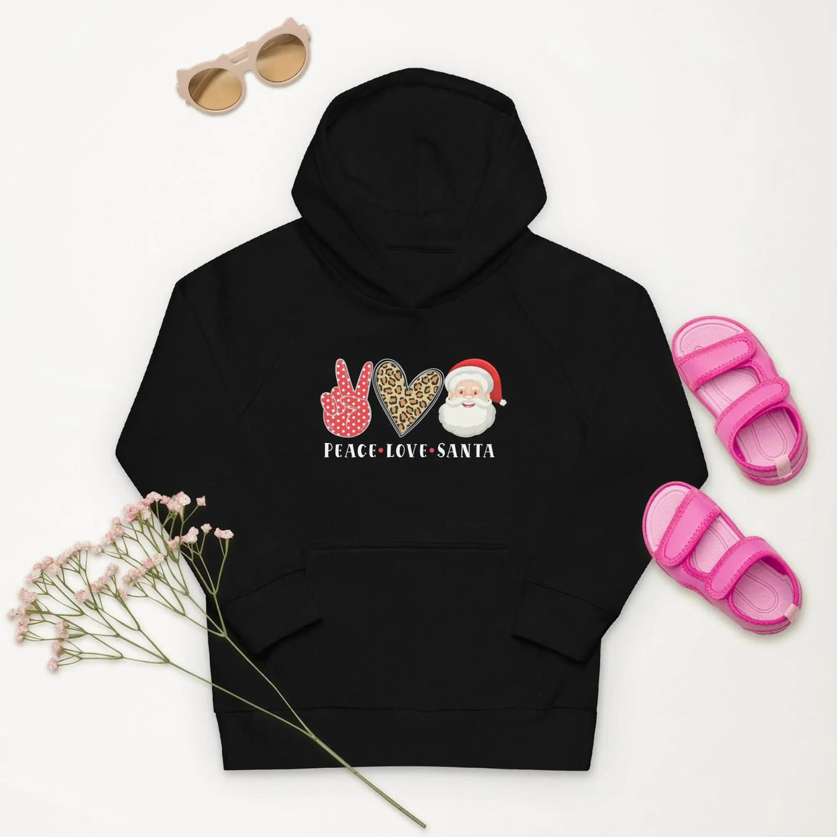 Hello Santa Kids Eco Hoodie - IVORYNN