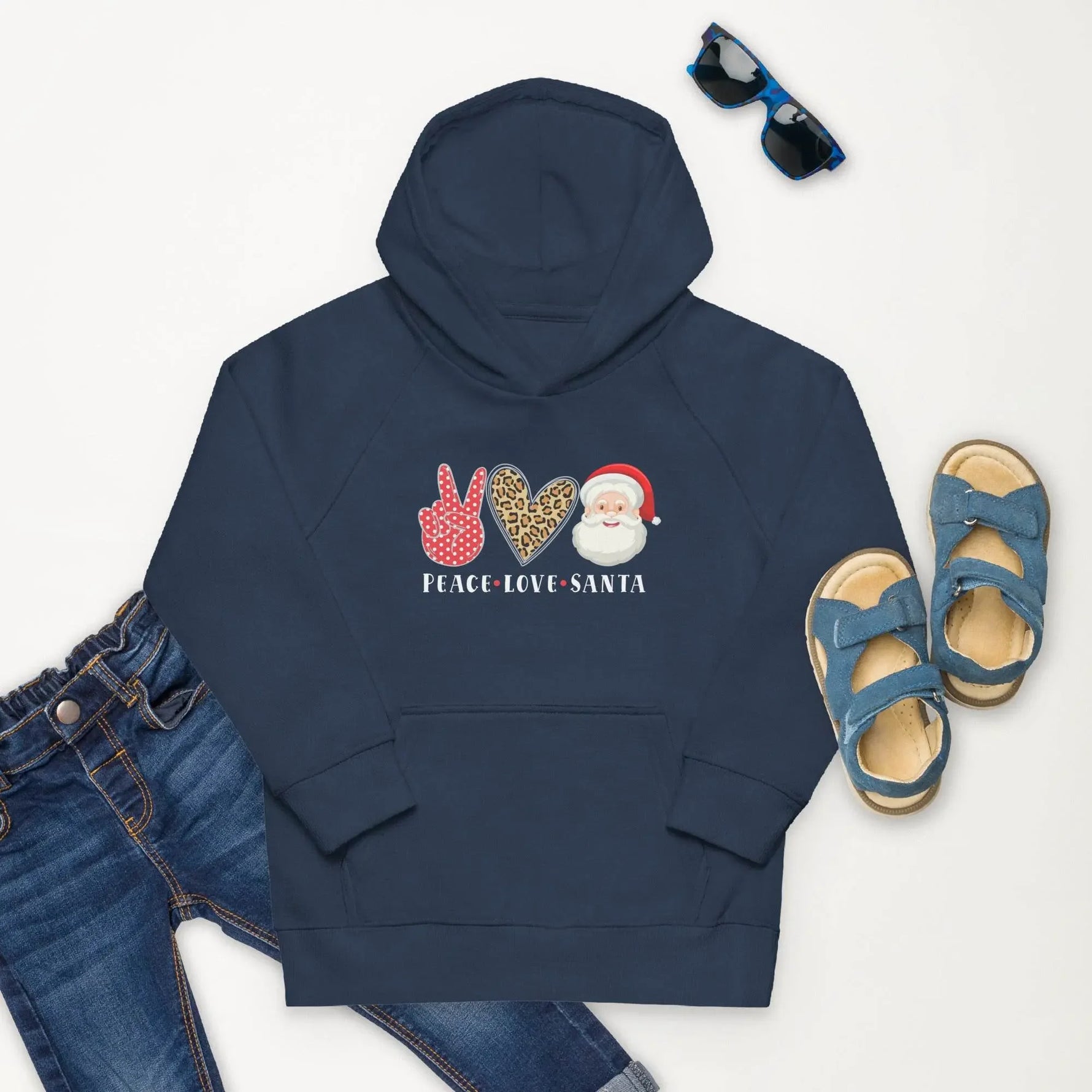 Hello Santa Kids Eco Hoodie - IVORYNN