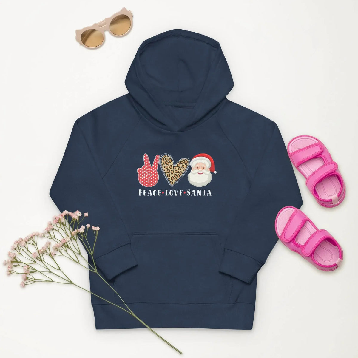 Hello Santa Kids Eco Hoodie - IVORYNN