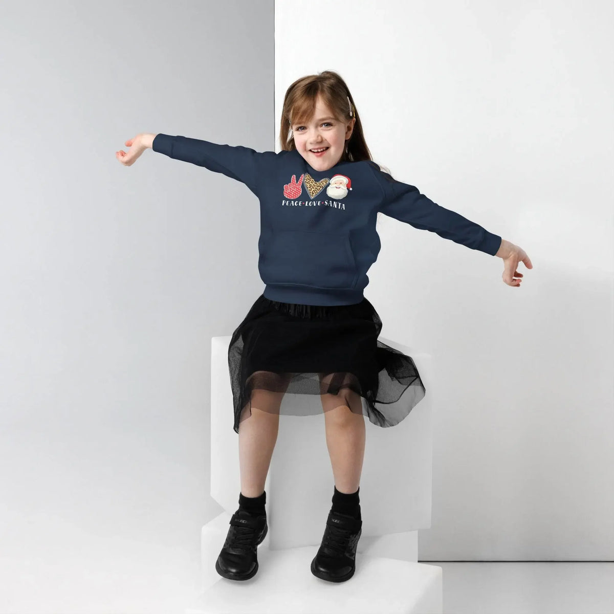 Hello Santa Kids Eco Hoodie - IVORYNN