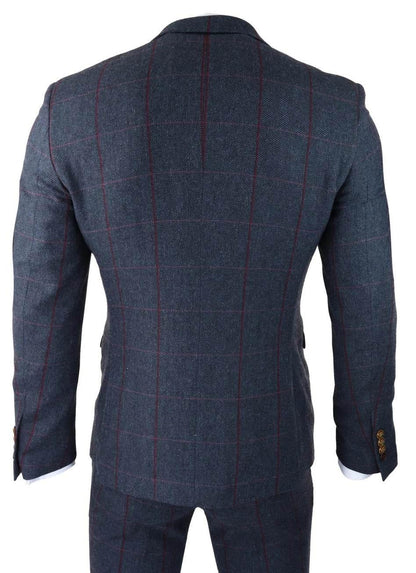 Herringbone Tweed Suit 3 Piece 1920s Tailored Fit - IVORYNN