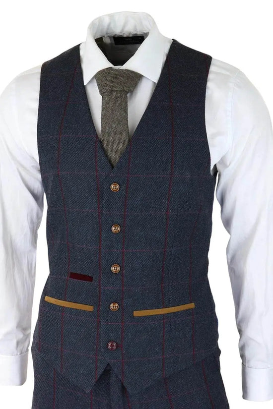 Herringbone Tweed Suit 3 Piece 1920s Tailored Fit - IVORYNN