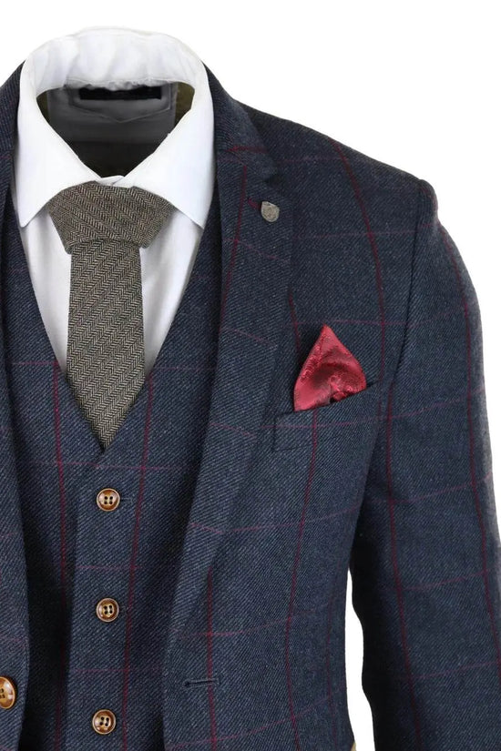 Herringbone Tweed Suit 3 Piece 1920s Tailored Fit - IVORYNN