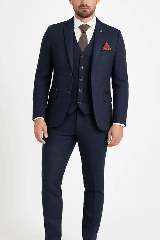 Herringbone Tweed Suit 3 Piece 1920s Tailored Fit - IVORYNN