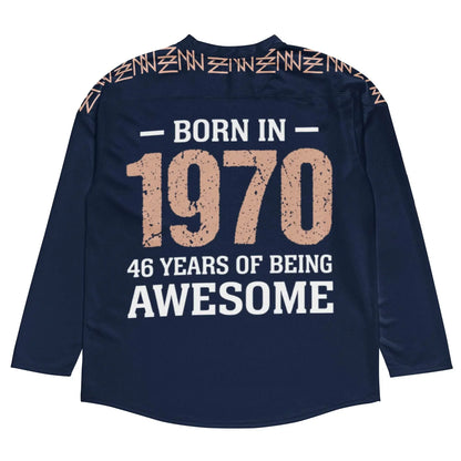 High Level Navy hockey fan Sports jersey - IVORYNN