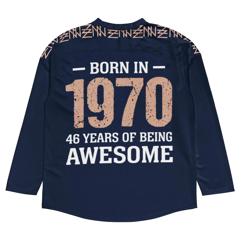 High Level Navy hockey fan Sports jersey - IVORYNN