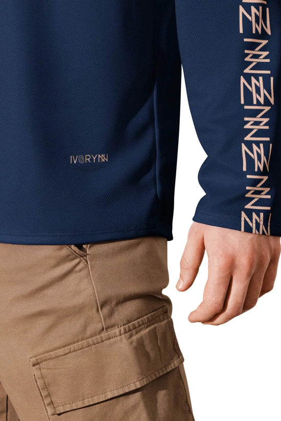 High Level Navy hockey fan Sports jersey - IVORYNN