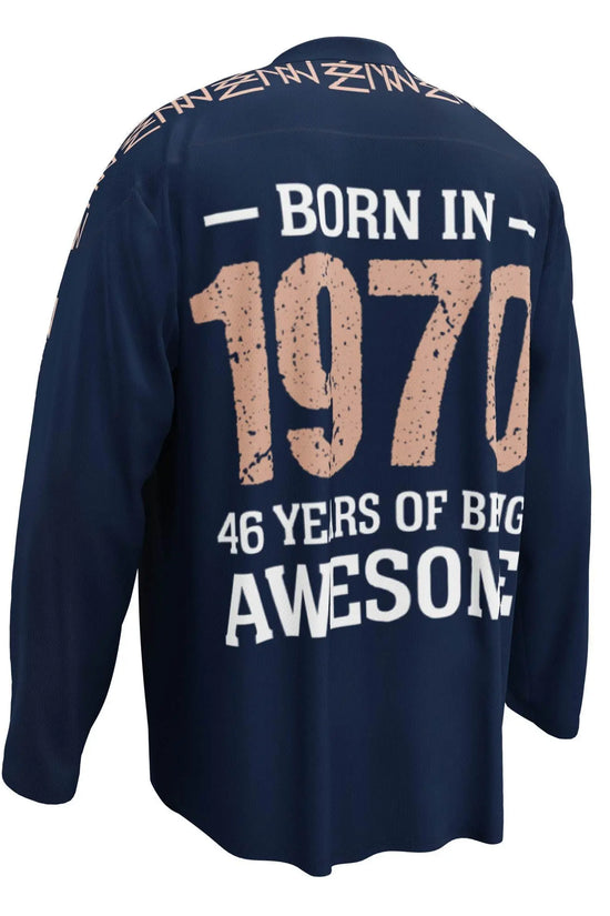 High Level Navy hockey fan Sports jersey - IVORYNN