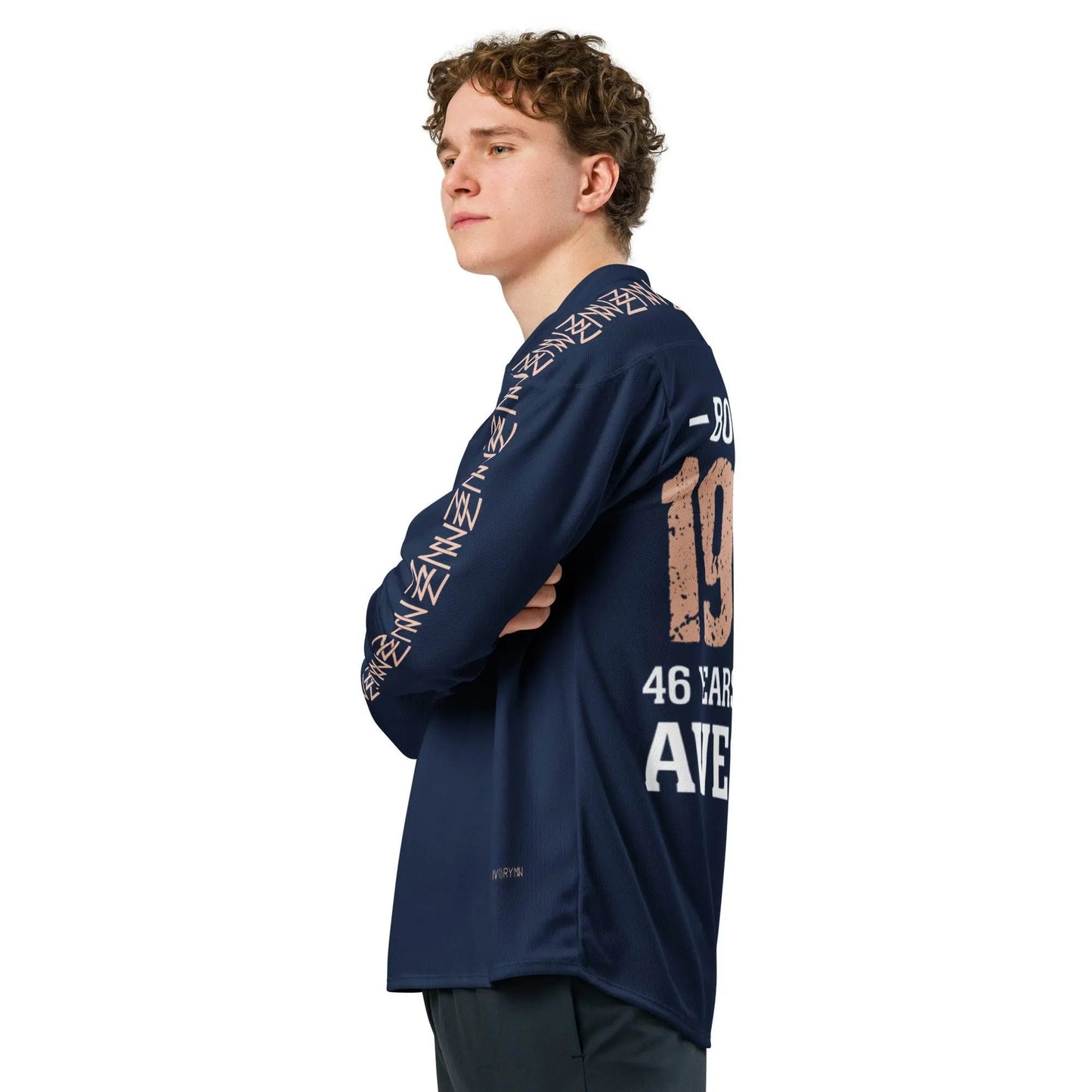 High Level Navy hockey fan Sports jersey - IVORYNN