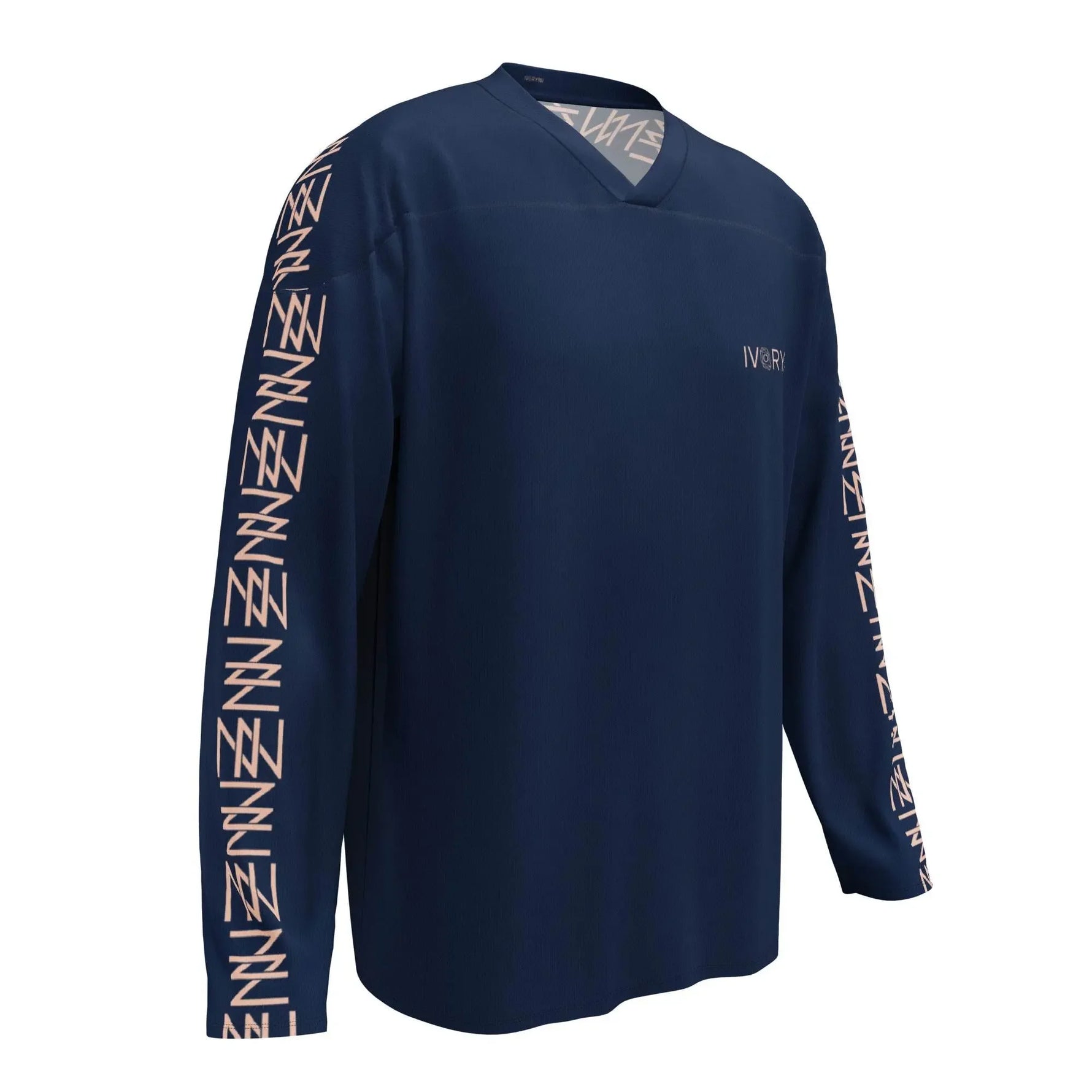 High Level Navy hockey fan Sports jersey - IVORYNN